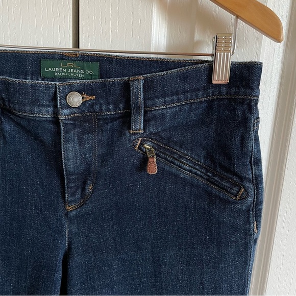 Lauren Ralph Lauren Skinny Jeans Women’s 8 Blue Mid Rise Ankle Zipper Pocket - Picture 6 of 14